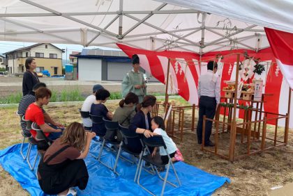 熊本県宇土市I様邸、地鎮祭を行いました。