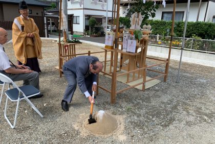 熊本市西区H様邸邸、地鎮祭の様子