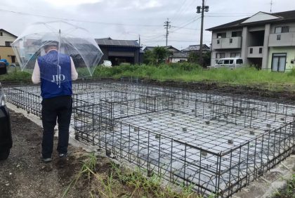 熊本県宇土市I様邸、基礎工事が始まりました。