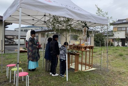 熊本県八代市K様邸、地鎮祭を行いました。