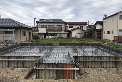 熊本県八代市K様邸、基礎工事始まりました。