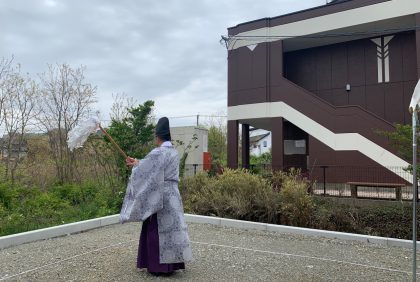 熊本県宇土市S様邸、地鎮祭を執り行いました。