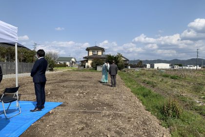 熊本県宇城市松橋町S様邸、地鎮祭を執り行いました。