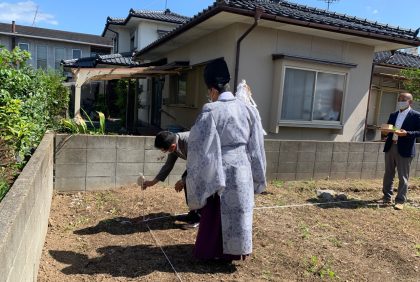 熊本県宇土市Y様邸、地鎮祭を行いました。