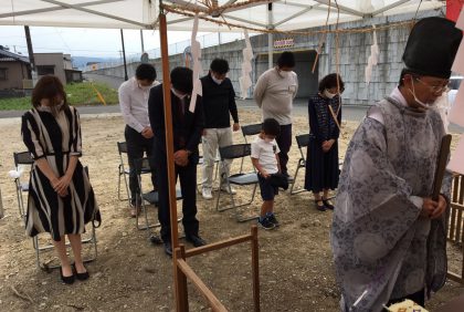 熊本県八代市I様邸、地鎮祭を行いました。