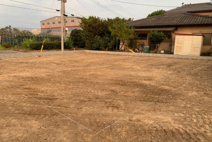 熊本県宇土市S様邸、地縄張りの様子です。