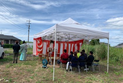 熊本県八代市N様邸、地鎮祭が執り行われました。