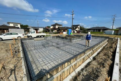 熊本県八代市N様邸、配筋検査が終わりました。