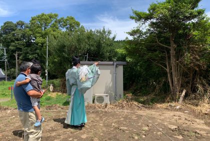 熊本県菊池市K様邸、地鎮祭が執り行われました。