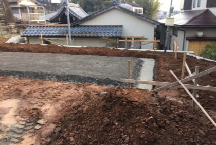 熊本市西区O様邸、基礎着工しました。