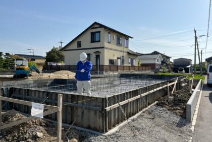 熊本県宇城市M様邸、基礎工事③始まりました。