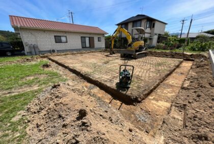 熊本県宇城市F様邸、基礎工事②の様子です。