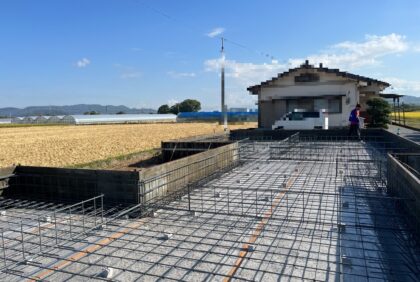 熊本県宇城市M様邸、基礎工事②の様子です。